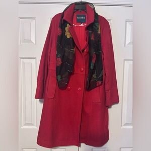 Bitten Sarah Jessica Parker Red Coat w pockets